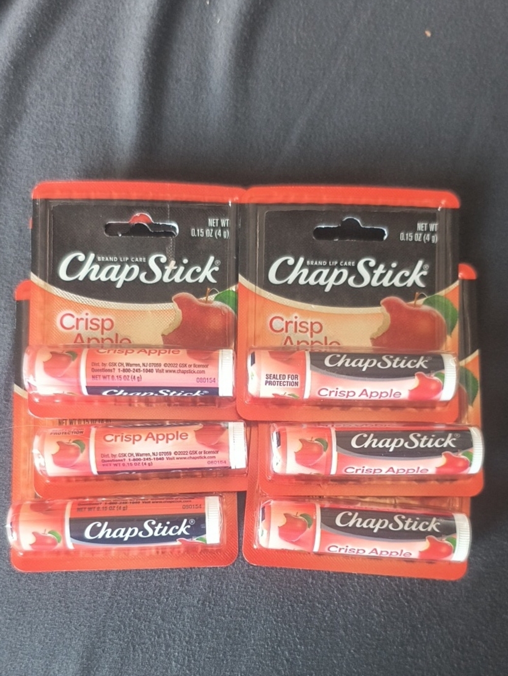 Chapstick Crisp Apple Lip Balm - Lot Of 6